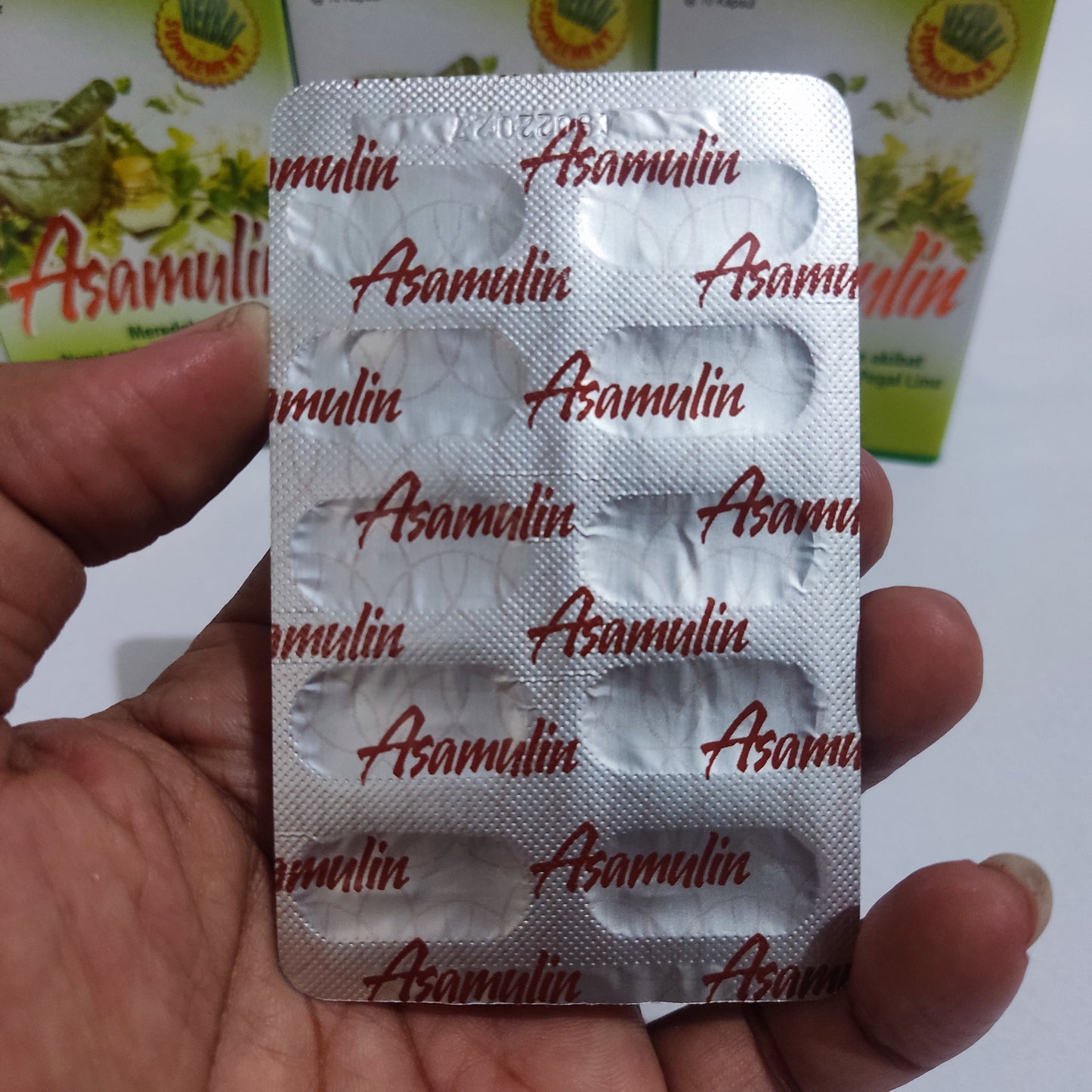 Asamulin Original Herbal For Relieve Gout Rheumatics, Cholesterol, Blood Clots, Joint Pain And Backpain